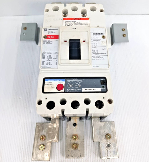 Cutler-Hammer 400 Amp Circuit Breaker W/ KES3400LSI Trip 3 Pole 600 VAC KD3400F