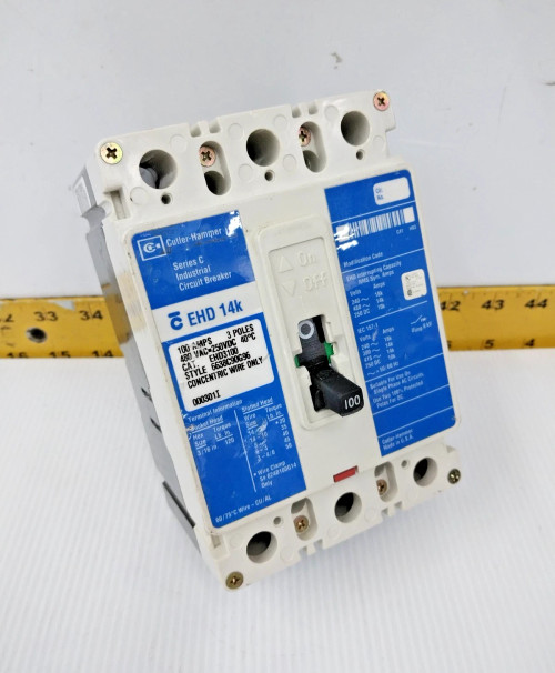 Cutler-Hammer / Westinghouse 100 Amp Circuit Breaker 480 VAC 3 Pole EHD3100 #2