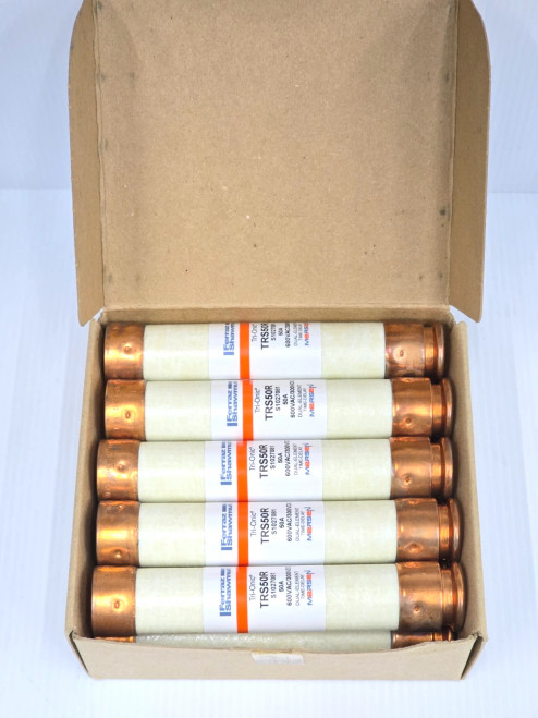 (10) New Ferraz Shawmut Mersen 50 Amp Dual-Element Time-Delay Fuses 600V TRS50R