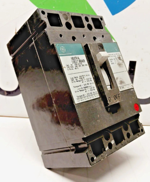 GE 100 Amp Circuit Breaker 240 VAC / 250 VDC 3 Pole TEB132100