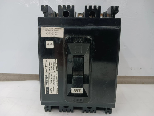 FPE FEDERAL PACIFIC 90 AMP CIRCUIT BREAKER 3 POLE 480 VAC NEF433090