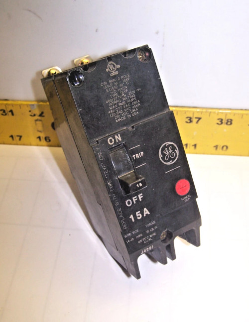 GE 15 Amp Bolt-On Circuit Breaker 480/277 VAC 2 Pole TEYF215