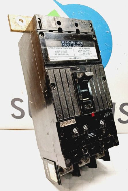 GE 350 Amp Circuit Breaker 480 VAC 3 Pole TLB434350