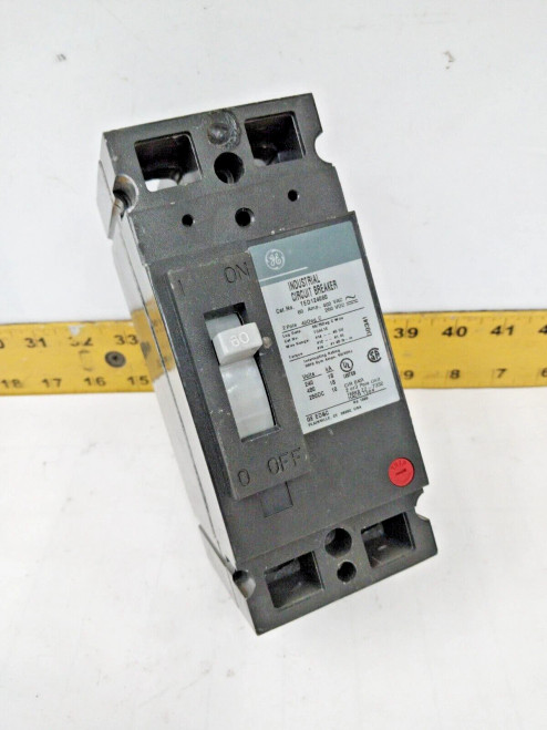 GE 60 AMP CIRCUIT BREAKER 480 VAC / 250 VDC 2 POLE TED124060