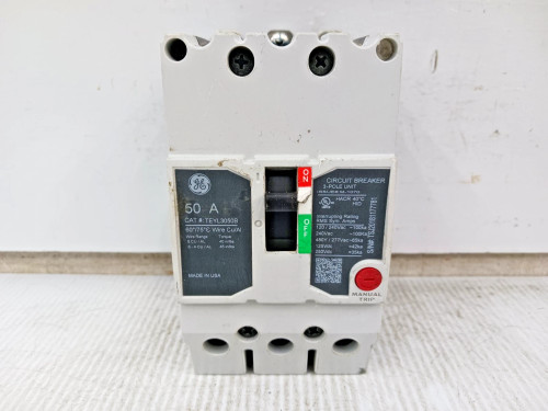 GE 50 Amp Bolt-On Circuit Breaker 3 Pole 480Y/277 VAC 65kA TEYL3050B