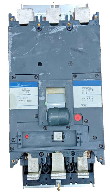 GE 800 Amp Circuit Breaker W/ 800A Plug 3 Pole 600 VAC SKHA36AT0800 W/ AMC3KM