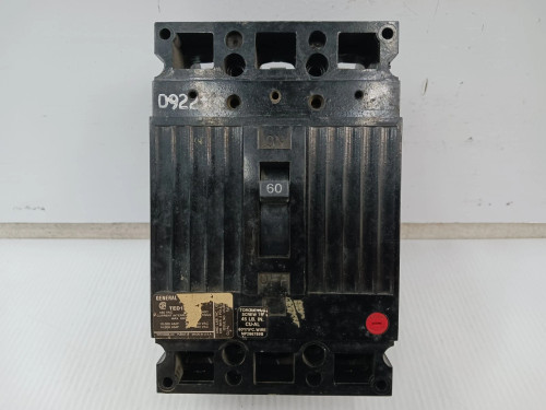 GE General Electric 60 Amp Circuit Breaker 3 Pole 480 VAC 18kA TED134060
