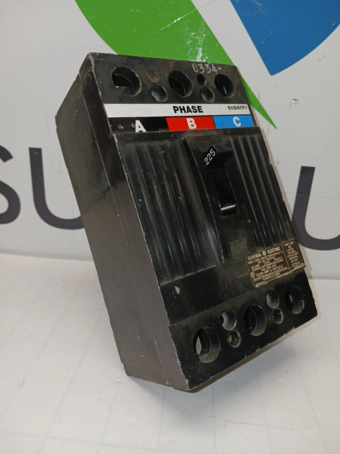 GENERAL ELECTRIC TQD3225 225 AMP CIRCUIT BREAKER 3 POLE 240 VAC