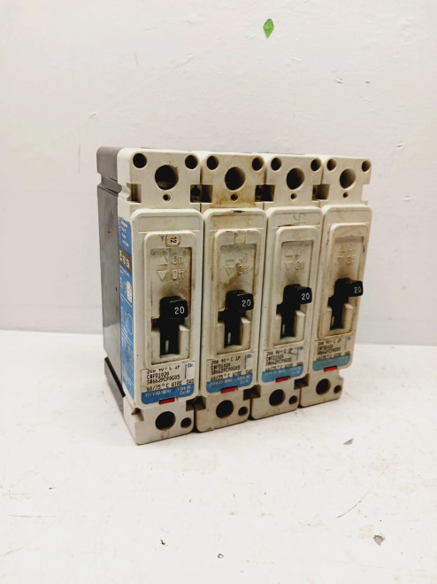LOT OF 4) WESTINGHOUSE FD1020 20 AMP CIRCUIT BREAKER 277 VAC 125 VDC 25K