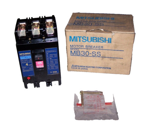MITSUBISHI 4 AMP CIRCUIT BREAKER 500 VAC 3 POLE MB30-SS