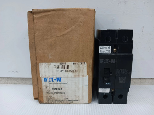 New Eaton 100 Amp Bolt-On Circuit Breaker 2 Pole 480Y/277 VAC 65kA GHC2100D