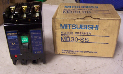 MITSUBISHI 7.1 AMP CIRCUIT BREAKER 500 VAC 3 POLE MB30-SS