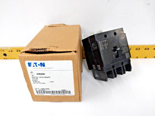 New Eaton 60 Amp Bolt-On Circuit Breaker 277/480 VAC 3 Pole GHB3060