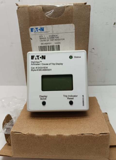 NEW EATON 68C4684G01 DIGIVIEW G AMMETER CAUSE OF TRIP INDICATOR