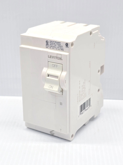New Leviton 50 Amp Plug-In Circuit Breaker 120/240 VAC 2 Pole 10 kA LB250-T