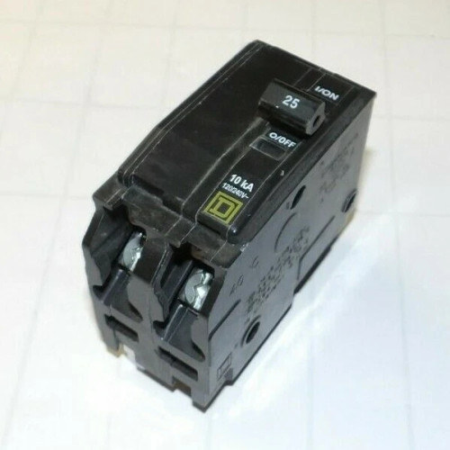 NEW SQUARE D 25 AMP 2 POLE QO CIRCUIT BREAKER 240 VAC QO225