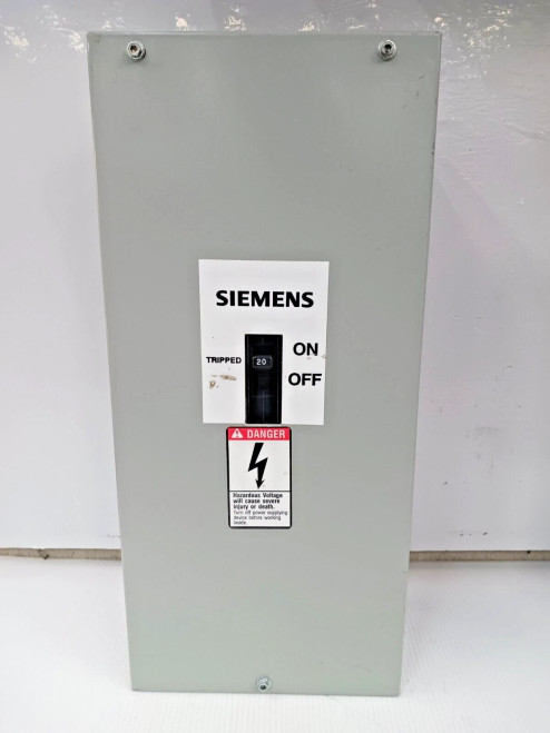 NEW SIEMENS E2N1S 100 AMP CIRCUIT BREAKER ENCLOSURE ED22B020 20 AMP BREAKER INCL