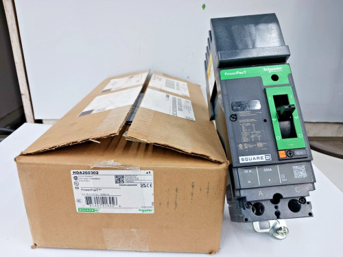 New Square D 30 Amp I-Line Circuit Breaker 2 Pole 600 VAC / 250 VDC HDA260302
