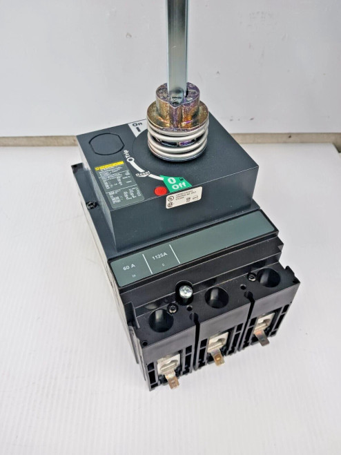 NEW SQUARE D 60 AMP CIRCUIT BREAKER 3 POLE 600 VAC HLL36060LV W/ ROTARY HANDLE