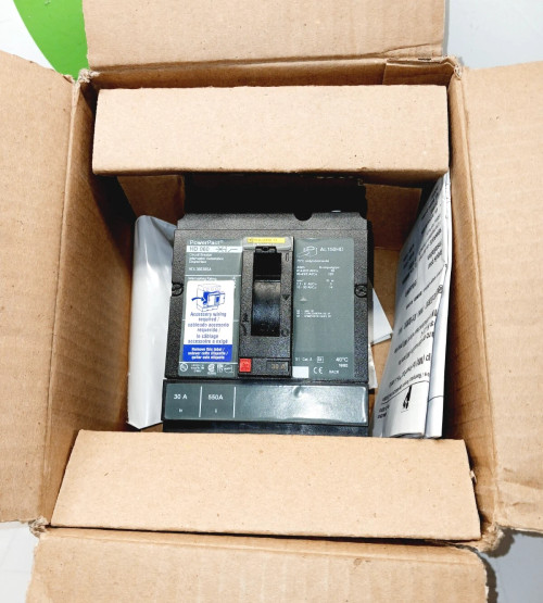 New Square D PowerPact 30 Amp Circuit Breaker 3 Pole 600 VAC HDL36030SA