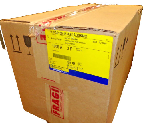 New Square D Powerpact 1000 Amp Circuit Breaker 600 VAC PJF36100U63AE1ABSKMO