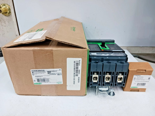 New Square D PowerPacT 100 Amp I-Line Circuit Breaker 3P 600 VAC HJA36100U31X