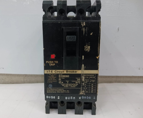 SIEMENS 60 AMP CIRCUIT BREAKER 3 POLE 240 VAC E23B060