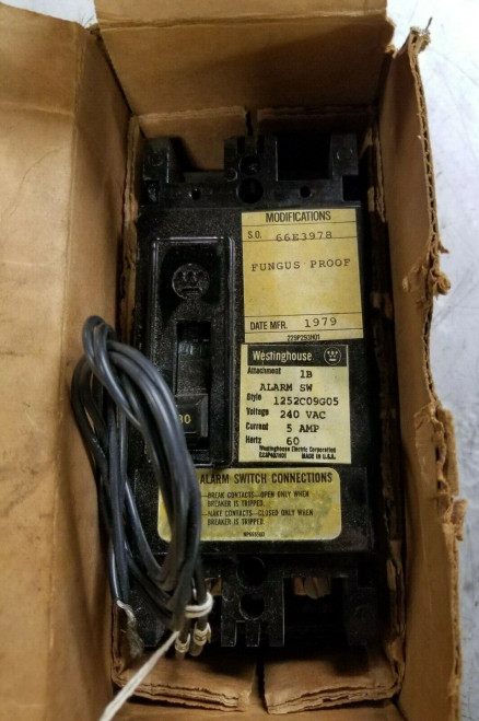 NEW WESTINGHOUSE 30 AMP CIRCUIT BREAKER 240 VAC 2 POLE 1252C09G05