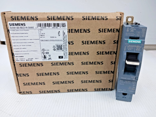 SIEMENS 30 AMP BOLT-ON CIRCUIT BREAKER 1 POLE 347 VAC/125 VDC 3VA4130-6ED14-0AA0