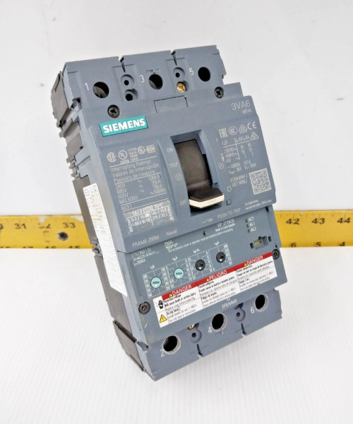 Siemens 250 Amp Circuit Breaker 600 VAC 3 Pole 3VA6225-5HN31-0AA0