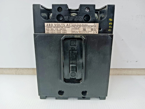 SIEMENS ITE 20 AMP CIRCUIT BREAKER 3 POLE 480 VAC EH3-B020