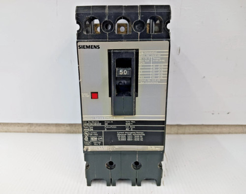 Siemens Sentron 50 Amp Circuit Breaker 3 Pole 600 VAC 65kA HHED63B050