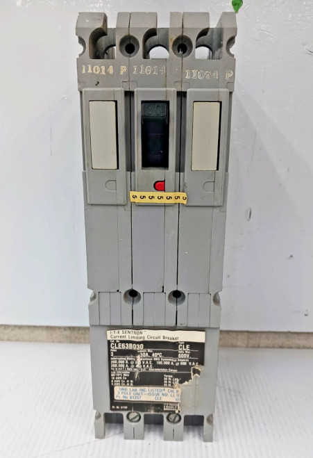 SIEMENS ITE 30 AMP CIRCUIT BREAKER 3 POLE 600 VAC CLE63B030