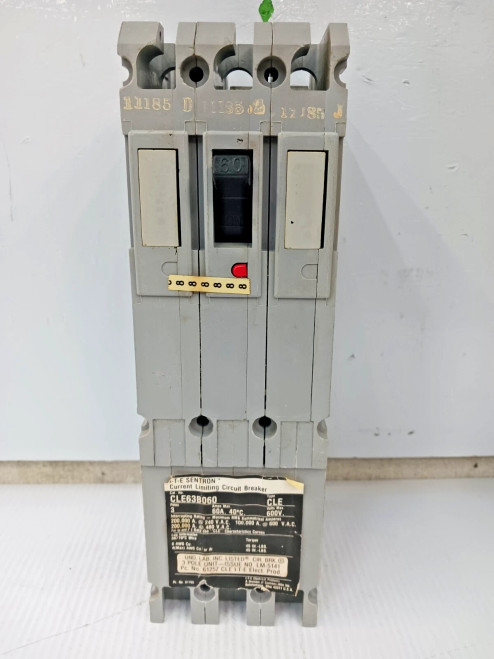 SIEMENS ITE 60 AMP CURRENT-LIMTING CIRCUIT BREAKER 3 POLE 600 VAC CLE63B060