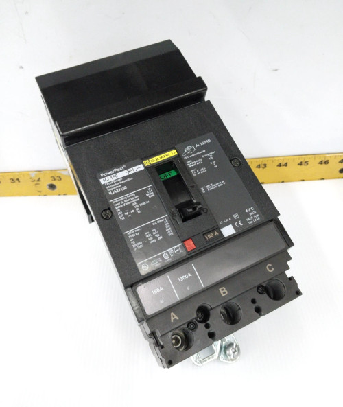 Square D 150 Amp I-Line Circuit Breaker 240 VAC / 250 VDC 3 Pole HJA32150