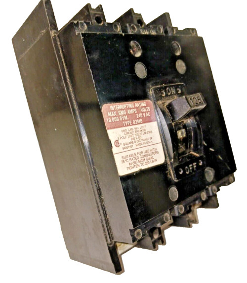 SQUARE D 125 AMP CIRCUIT BREAKER 240 VAC 3 POLE Q2M3125MB