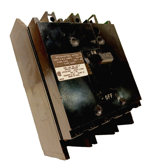 SQUARE D 150 AMP CIRCUIT BREAKER 3 POLE 240 VAC Q2M3150MT (FLAW)