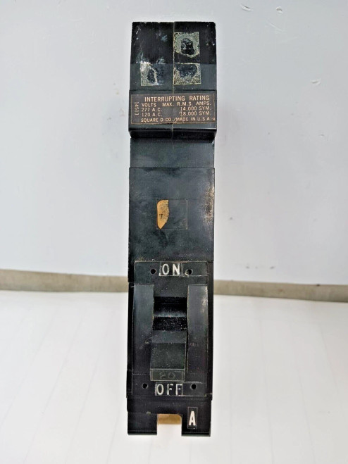 SQUARE D 20 AMP CIRCUIT BREAKER 1 POLE 277 VAC FY-14020-A
