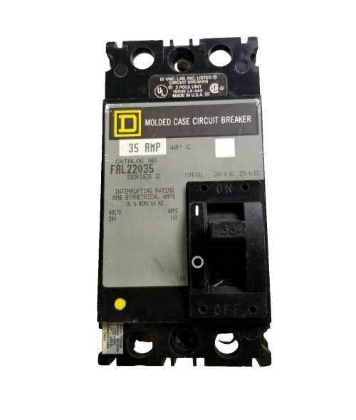 SQUARE D 35 AMP CIRCUIT BREAKER 240 VAC 2 POLE FAL22035