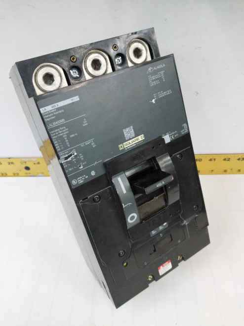 SQUARE D 400 AMP CIRCUIT BREAKER 600 VAC / 250 VDC 3 POLE LAL36400MB
