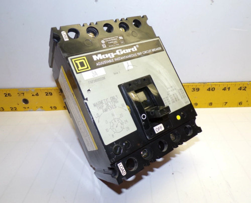 SQUARE D 3 AMP CIRCUIT BREAKER 600 VAC 3 POLE FAP36003IIM