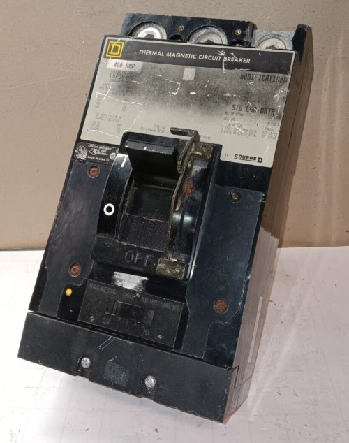SQUARE D LHP36400 400 AMP CIRCUIT BREAKER 3 POLE 600 VAC *FLAW
