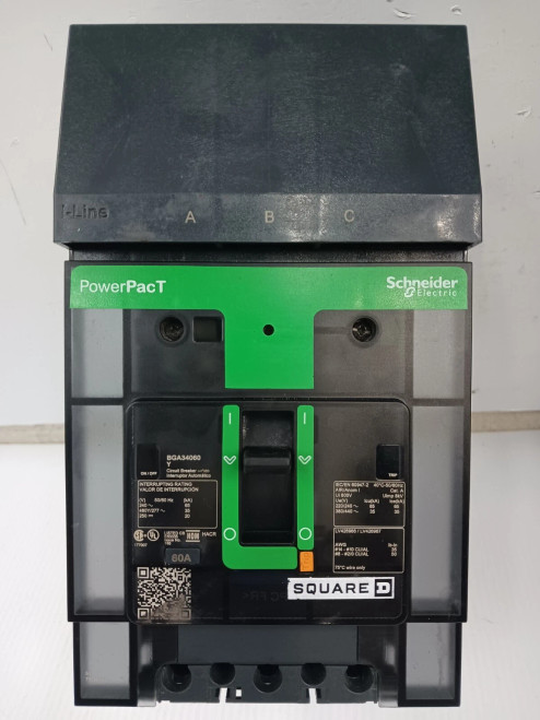 Square D PowerPact 60 Amp I-Line Circuit Breaker 3P 480Y/277 VAC 35kA BGA34060Y