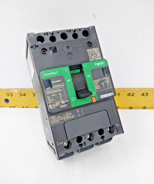 Square D PowerPacT 80 Amp Circuit Breaker 600Y/347 VAC 3 Pole BDL36080
