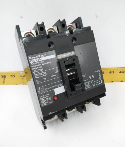 Square D PowerPact 225 Amp Circuit Breaker 240 VAC 3 Pole QBL32225