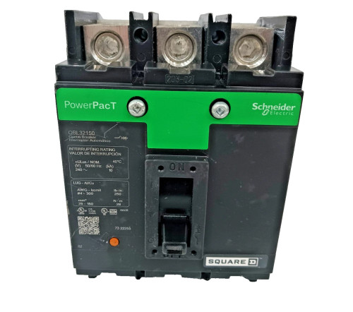 Square D PowerPacT 150 Amp Circuit Breaker 240 VAC 3 Pole QBL32150