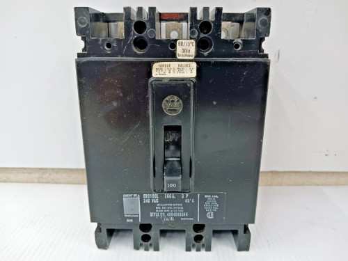 WESTINGHOUSE 100 AMP CIRCUIT BREAKER 3 POLE 240 VAC EB3100L