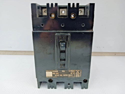 WESTINGHOUSE 90 AMP CIRCUIT BREAKER 3 POLE 480 VAC EH3090