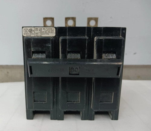 WESTINGHOUSE 80 AMP CIRCUIT BREAKER 3 POLE 240 VAC QBHW3080H