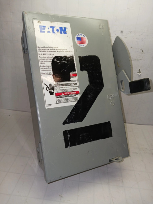 EATON DG321UGB 30 AMP 240 VAC 60Hz NON-FUSIBLE GENERAL DUTY SAFETY SWITCH